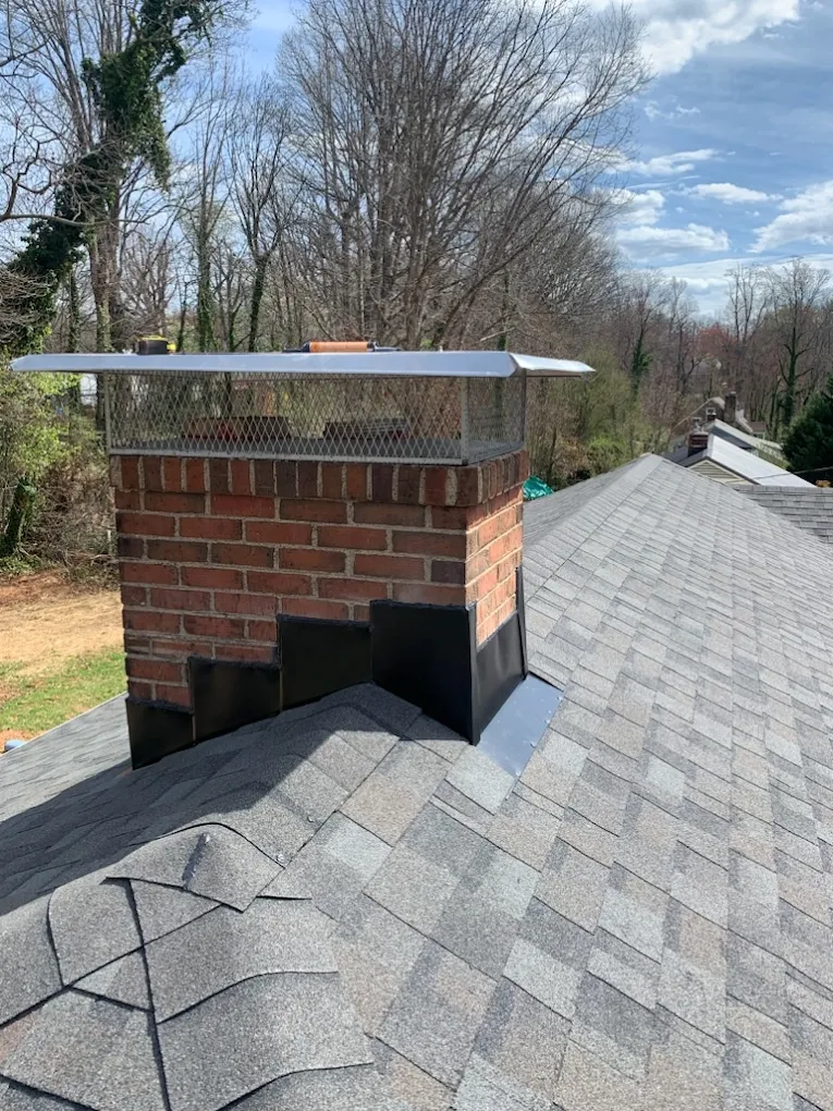 a local lynchburg va home with a roof project pictured and completed during the winter season