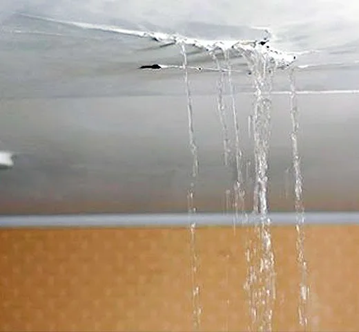 ceiling leaking water from to the roof