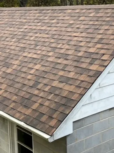 Finished roof color match after HOA architectural review approval