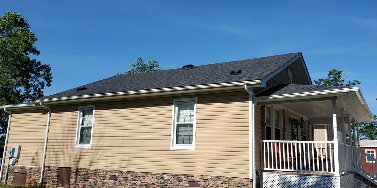 Completed roof installation approved under HOA architectural guidelines